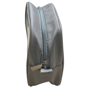 OEM Eco-Friendly <b>Simple</b> Modern Grey Plastic Makeup Pouch Portable Cosmetic Organizer with Zipper Closure Vietnam Factory - Product Image 4