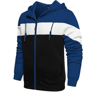 Sweat-shirts décontractés pour hommes, à capuche, épais, zippés, 100% coton, unis, pour la saison hivernale - Product Image 6