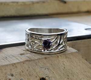 แหวนแต่งงานดีไซน์เนอร์แบบมินิมอลลิสต์ประดับไพลินสีน้ำเงินตัวเรือนเงินแท้ 925  งานแฮนด์เมดสำหรับผู้หญิง รุ่นใหม่ล่าสุด - Product Image 4