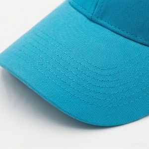 Casquette de baseball turquoise à 6 panneaux avec logo brodé géométrique, ajustée, unisexe, décontractée - Product Image 4