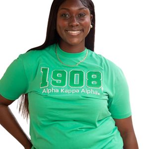 Camiseta 1908 para mujer con número griego, logotipo clásico, algodón de primera calidad, informal, elegante, para uso diario - Product Image 2