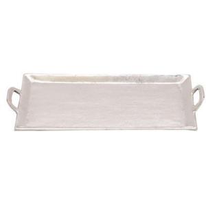 Plateaux décoratifs en aluminium pour usages commerciaux, conformes aux normes alimentaires, plateaux de luxe en argent, plateaux de service en métal avec poignées, décoration pour la maison - Product Image 1