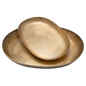 Plateau en laiton élégant, plateau de service en métal raffiné pour cuisine, maison, restaurant, fête, mariage, événement, présentation - Product Image 2