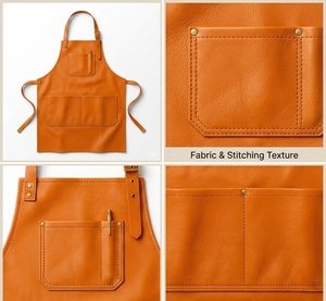Delantal de Cuero Duradero de Estilo Vintage para Ropa de Trabajo Elegante, Delantal de Cuero de Calidad Superior para Cocinar - Product Image 5