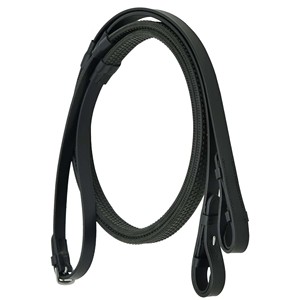Rênes en cuir véritable et caoutchouc de qualité supérieure pour l'équitation avec poignée antidérapante, boucle en acier inoxydable, fournisseur OEM durable - Product Image 1