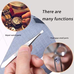 Pinzas Profesionales para Cejas UBI, Hechas a Mano, de Acero Inoxidable, Punta Inclinada, con Peine Integrado, Precisión, Reutilizables, Duraderas, Modernas - Product Image 4