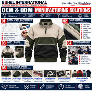 Sweat-shirts à demi-zip en mélange coton-élasthanne – Usine de vêtements OEM pour marques de mode et commandes en gros pour acheteurs de vêtements - Product Image 4
