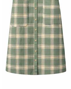 Vestido Camisero a Cuadros Verde Salvia para Mujer, Manga Larga, Cierre de Botones, Midi, Casual, Holgado, de Algodón Tejido, con Bolsillos Delanteros, para Uso Diario - Product Image 6