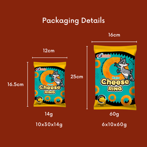 Paquete de Bocadillos Exóticos de Queso en Bola y Anillo, Snacks Fritos Salados Duros de Alta Calidad de Malasia para Niños, Producto B2B, Distribuidor de Confianza - Product Image 3