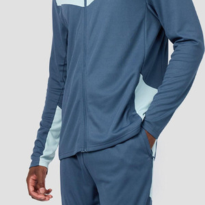 Conjunto Deportivo de Invierno para Hombre, con Capucha, Bloques de Color, 100% Algodón, Transpirable, Chaqueta con Cierre y Pantalones Jogger de Secado Rápido - Product Image 6