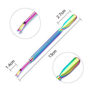 Pousse-cuticules professionnel en acier inoxydable, indispensable au quotidien, double usage, léger, durable, facile à utiliser, compétitif - Product Image 4