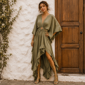 Vestido Boho de Moda para Mujer, Tejido de Rayón Premium, Cómodo y Transpirable - Product Image 1