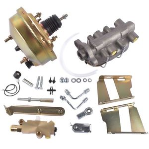 8\" Single Zinc Power Brake Booster 1\" Bore Cylinder Disc Drum for 1958-1964 Chevy Biscayne Impala Bel Air-Brake Repairing Kits - Product Image 4