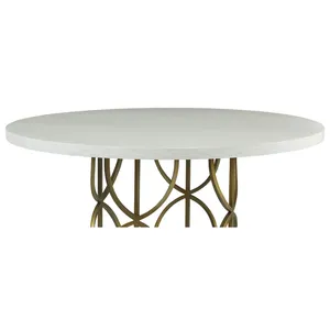 Mesa de Centro de Metal de Alta Calidad con Acabado Interior de Lujo, Mesa de Centro Hecha a Mano de Lujo con Marco de Metal Dorado Moderno - Product Image 2