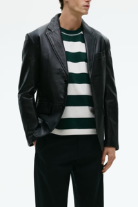 Custom Oversized Green <b>White</b> Striped T Shirt 100% Cotton Heavyweight Drop Shoulder Streetwear Unisex Casual <b>Tee</b> OEM ODM - Product Image 2