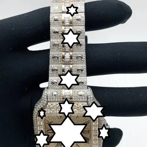 NYC DIAMOND EMPIRE นาฬิกาข้อมือหรูหรา ระบบอัตโนมัติ ตัวเรือนสแตนเลสสตีล หน้าปัดทรงเหลี่ยม ตัวเลขโรมัน ขนาด 41 มม. ปุ่มกดแบบซ่อน - Product Image 3