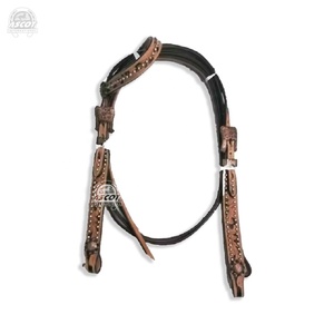 Nouvelle arrivée Durable en cuir pur cheval bride Headstall noir marron avec des raccords haut de gamme en gros - Product Image 1