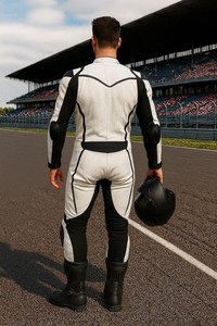 Traje de Motociclismo Deportivo Unisex de Alta Resistencia Personalizado, Hecho de Cuero Genuino Premium, Manga Larga, Costuras Reforzadas de Seguridad - Product Image 5