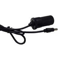 Connecteurs de câbles automobiles OEM en cuivre, fiche cigarette femelle, câble DC 5525 2464 22AWG 300V, isolé PVC noir, 900mm, fils de voiture
