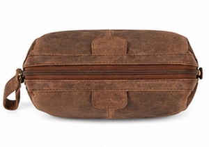 Sac de voyage vintage en cuir véritable avec compartiment à chaussures, fonction de suspension, grande capacité, poignée souple, écologique, pour cosmétiques - Product Image 5