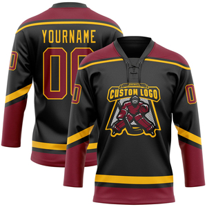 Maillot de hockey sur glace pour équipe, vêtements de sport, impression personnalisée du nom et du numéro, vente en gros sur mesure - Product Image 1