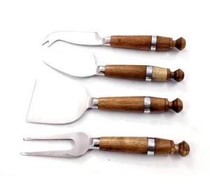 Ensemble de couverts de table en acier inoxydable avec manche en bois d'acacia, Gadgets de cuisine de bonne qualité - Product Image 4