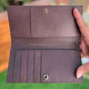 Cartera de cuero genuino hecha a mano personalizada para hombre, cartera larga de cuero, monederos, carteras estándar informales - Product Image 6