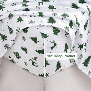 Ensemble de draps pliables modernes en tissu, polyester-coton de haute qualité, écologique, 600 fils, pour la maison et la chambre à coucher - Product Image 2