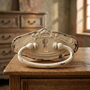 <b>Rustic</b> Industrial Cast Iron Flat Cabinet Handle Keyhole Design Eco-Friendly for Furniture Home Bar Durable Decorative Drawer - Product Image 3