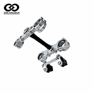 Accessorio per <span class=keywords><strong>Moto</strong></span> Fuoristrada in Lega di Alluminio Rinforzata CNC, Supporto Manubrio Triplo Ultra Bee, Finitura in Ossido Anodico Argento - Product Image 4