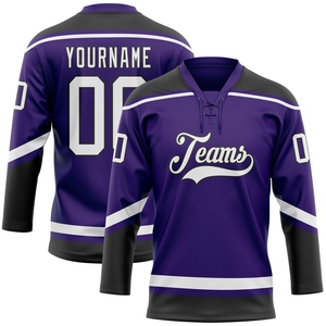 Wholesale Best Selling OMMIZ INDUSTRY Custom Orange- <b>Green</b> Hockey <b>Lace</b> Neck Jersey - Product Image 5