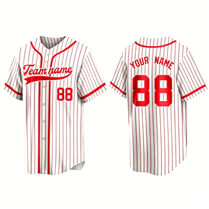 Maillot de baseball personnalisé imprimé, anti-bactérien, entièrement boutonné, uniforme sportif respirant à séchage rapide, OEM ODM, vente en gros - Product Image 3