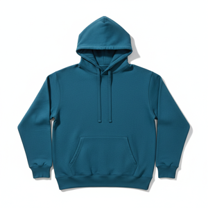 เสื้อฮู้ดผู้ชายสีพื้น ผ้าฝ้ายฟลีซ ทรงปกติ มีกระเป๋าหน้า สวมใส่สบายๆ สำหรับฤดูใบไม้ร่วง - Product Image 1