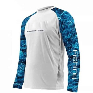 Chemise à manches longues pour homme, résistante aux taches, respirante, imperméable, vêtements de pêche, 100% polyester, UPF 50, impression numérique, vente en gros - Product Image 1