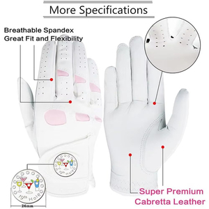 Guantes de Golf Personalizados de Color Superior con Agarre Superior para Manos Derecha e Izquierda, Guantes de Golf de Piel Cabretta de Primera Calidad para Hombre y Mujer - Product Image 1
