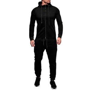 Custom <b>Tracksuit</b> for Men High Quality Wholesale Men Casual Jacket+Pants Jogging Men's Sport Suit - Product Image 4