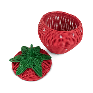 Super Toy <b>Storage</b> Basket Strawberry Shape Rattan <b>Kids</b> Room Furniture Practical Organizer Stylish Fruit <b>Storage</b> <b>Boxes</b> Wholesale - Product Image 2