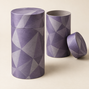 Custom Violet Facet Round Tube <b>Box</b> for Lotion Bottle Packaging - Product Image 1
