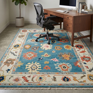 Luxury Multicolor Hand Knotted <b>Wool</b> Area Rug Classic Floral Tribal Pattern Flat Pile Living Room Bedroom Home Decor - Product Image 2