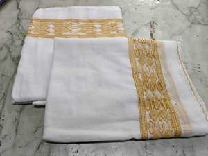 Chal IMMAH Blanco para Hombre, de Alta Calidad, en Voile de Algodón con Bloques de Color, Transpirable, Ligero y Duradero, para Musulmanes - Product Image 3