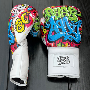 Guantes de Combate Personalizados con Diseño Nuevo, de Cuero Genuino, con Cierre de Cordones y Velcro, Correa de Muñeca Ajustable, Impresión por Sublimación, Unisex - Product Image 4