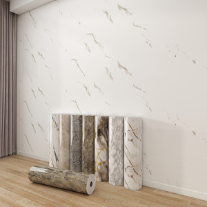 Moderno 3D PVC carta da parati autoadesiva impermeabile a prova di umidità pannello di parete della famiglia camera da letto adesivi da parete marmo simulazione - Product Image 3