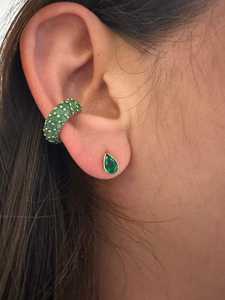 Pear Cut Bezel <b>Stud</b> Earrings 18K Gold Gold Plated IGI Certified Party Minimalist Pear Shape Women's - Product Image 6