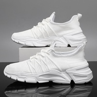 Chaussures de course 2025 nouveau printemps mode volant tissage maille respirant hommes baskets décontractées pour un usage quotidien
