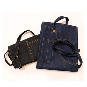 Tablier de Barbier en Gros avec Logo Personnalisé, Unisexe, Imperméable, en Cuir et Denim, pour Usage Quotidien en Salon - Product Image 4