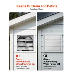 Ventilatore di Scarico da 18 Pollici con Motore AC, Montaggio a Parete, Ventilazione per Soffitta, Flusso d'Aria 2200 CFM, Costruzione in Acciaio Resistente, Bassa Rumorosità - Product Image 3