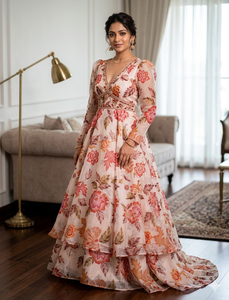 Tela de Organza Floral de Rayón/Poliéster, Secado Rápido, Tacto Ultra Suave, 70gsm, 43/44" de Ancho, para Vestidos y Trajes de Mujer - Product Image 6