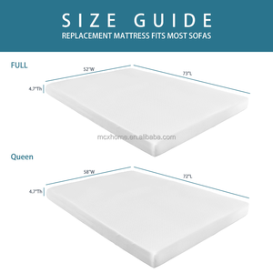 4.7In CertiPUR-US <span class=keywords><strong>Matelas</strong></span> en mousse à mémoire <span class=keywords><strong>de</strong></span> forme <span class=keywords><strong>de</strong></span> <span class=keywords><strong>remplacement</strong></span> <span class=keywords><strong>pour</strong></span> les canapés-lits et les canapés-lits Livré avec une housse lavable (canapé non inclus) - Product Image 2