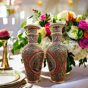 Jarrón Decorativo de Mármol Hecho a Mano con Diseño Meenakari, Estilo Art Deco, Ecológico, Recuerdo de Boda, Regalo de Diwali, Regalo de Jubilación, Ligero - Product Image 2