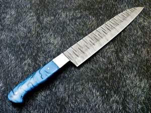Cuchillo de Chef Profesional de Damasco |   Cuchilla Hecha a Mano Personalizada de 13 Pulgadas |   Refuerzo de Acero y Mango de Resina - Product Image 4
